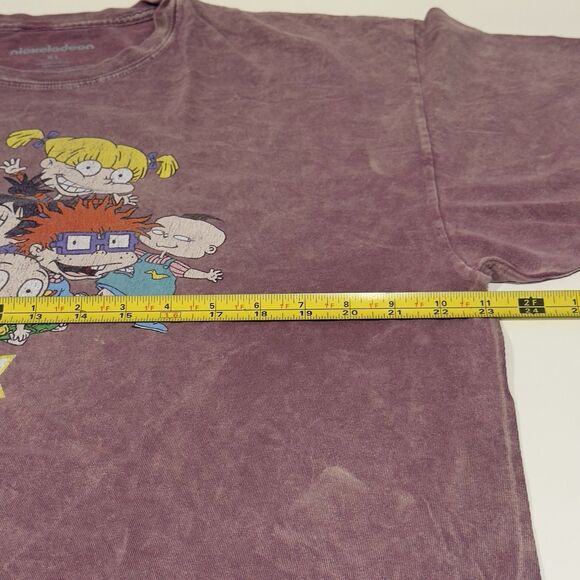 Rugrats Nickelodeon XL T-Shirt Washed Maroon boxy Vintage 90s Y2K Graphic Tee - Picture 5 of 7